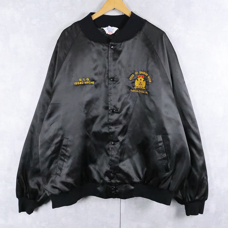 90s 90年代 アメリカ製 カレッジ ジャケット 黒 ブラック │ヴィテージ