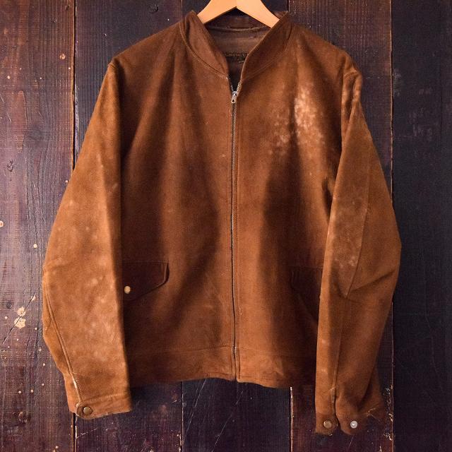 30's BARRIE GLCVE & KNITTING スエードコサックレザージャケット 30