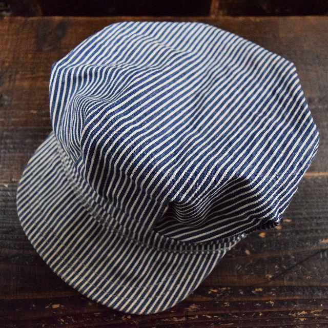 VINTAGE ヒッコリー ワークキャップデニム ストライプ 帽子 ワーカー
