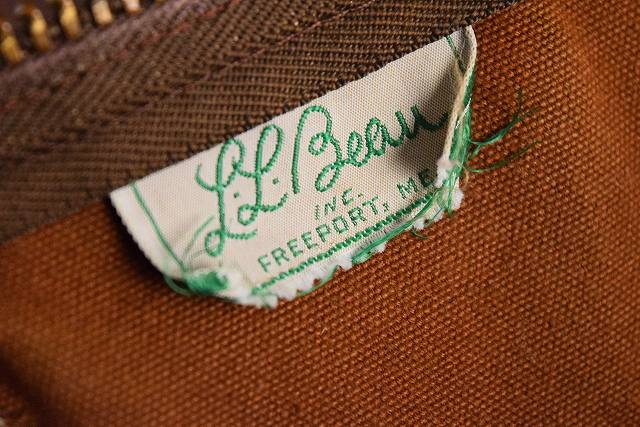 60's L.L.BEAN 筆記体タグ キャンバスボストンバッグ60年代 エルエル
