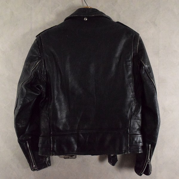 Product｝70年代 ショット 牛タグ 黒 ブラック 革ジャン レザー