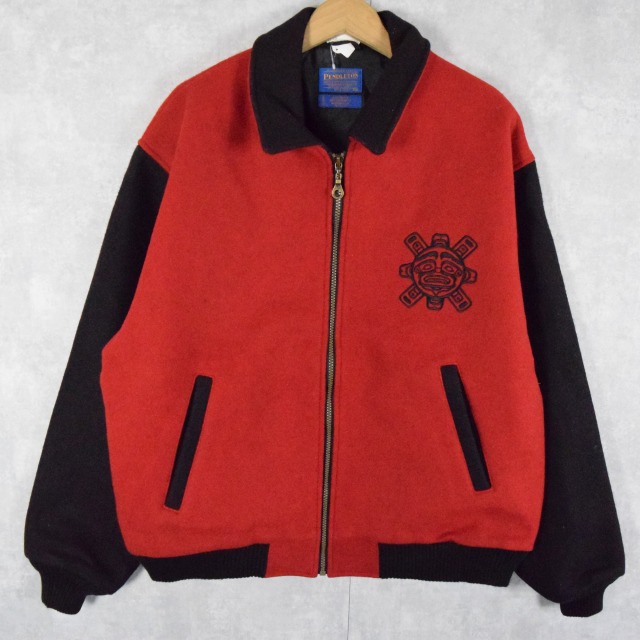 90s 90年代 ペンドルトン デッドストック アメリカ製 ブルゾン 赤 黒