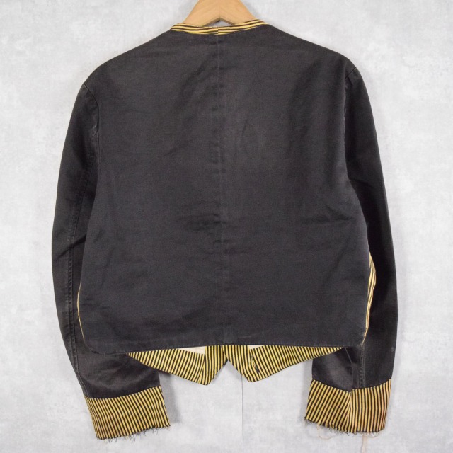 30年代 30s フレンチワーク Servant Jacket ブラック 黒 イエロー