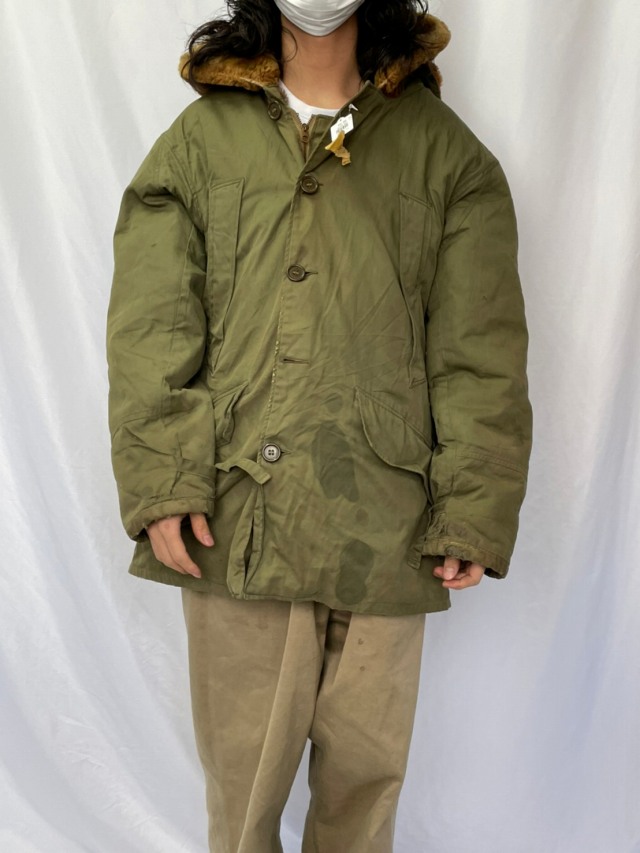 40年代 40s アメリカ陸軍航空隊 米軍 カーキ アルパカパイル カーキ