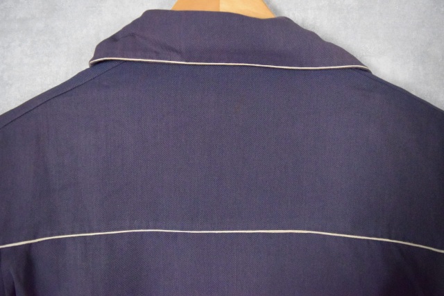 50年代 50s ナス紺 ネイビー ギャバジャン レーヨンギャバジン