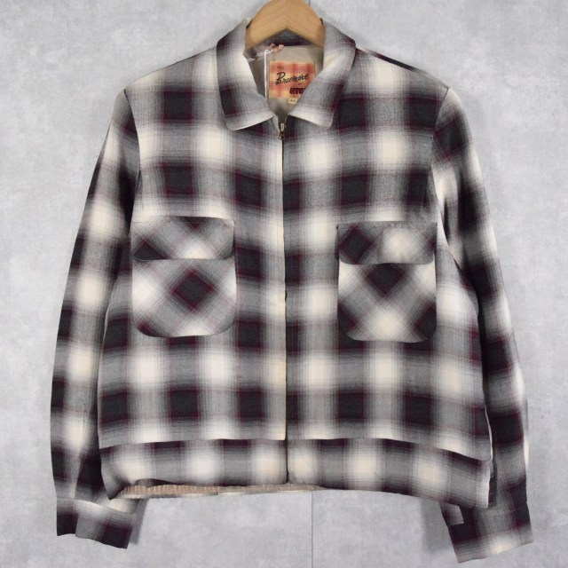 50年代 50s シャドーチェック柄 ギャバジャン │ヴィテージ古着屋Feeet