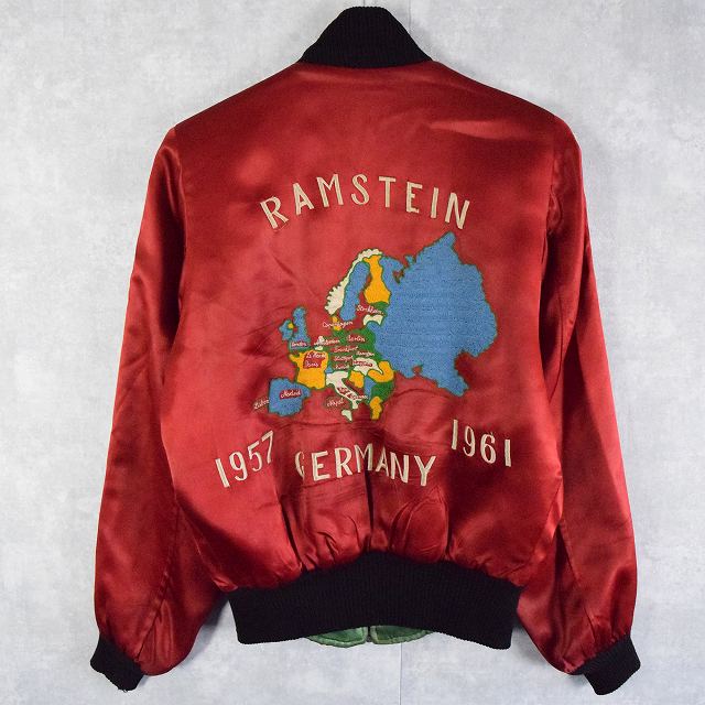 50年代 ジャーマニー ドイツ 刺繍 スカジャン リバーシブル ブルゾン