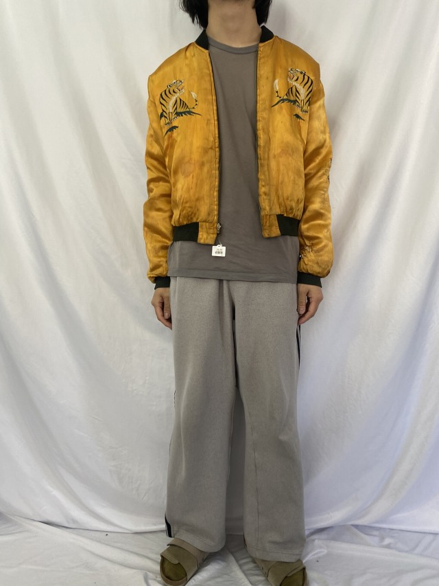 50年代 50s 朝鮮戦争 リバーシブル スカジャン ブルゾン 刺繍 ワッペン