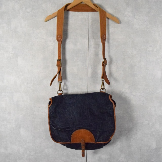 ポロラルフローレン ダブルアールエル インディゴ ショルダーバッグ