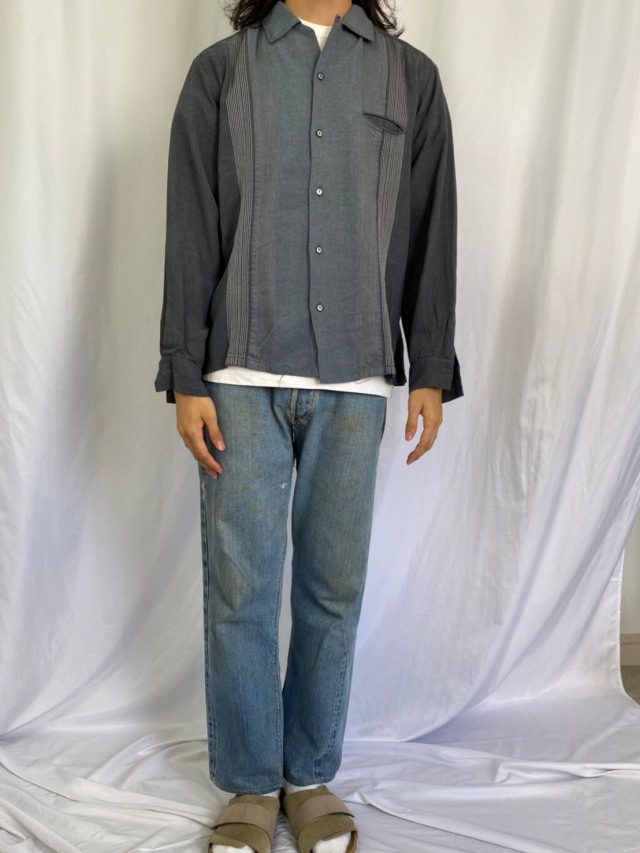 70年代 70s ダビンチ ダヴィンチ 長袖 開襟 ループカラー | ビンテージ