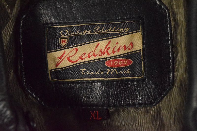 90s 90年代 レッドスキンズ 革ジャン 本革 ジップジャケット