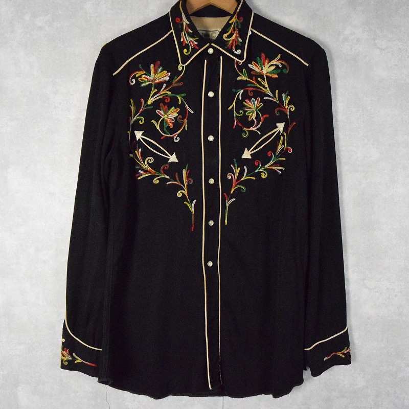 60年代 60s エイチバーシー ブラック 黒 長袖 | ビンテージ古着屋Feeet