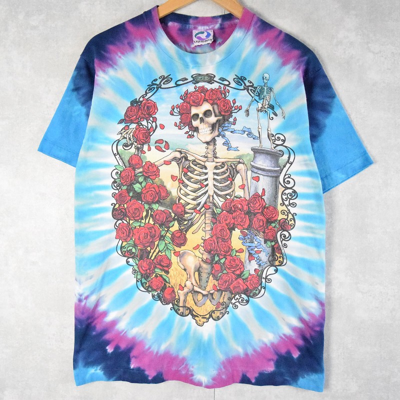 90s 90年代 グレイトフル・デッド 染め アメリカ製 スカル 半袖