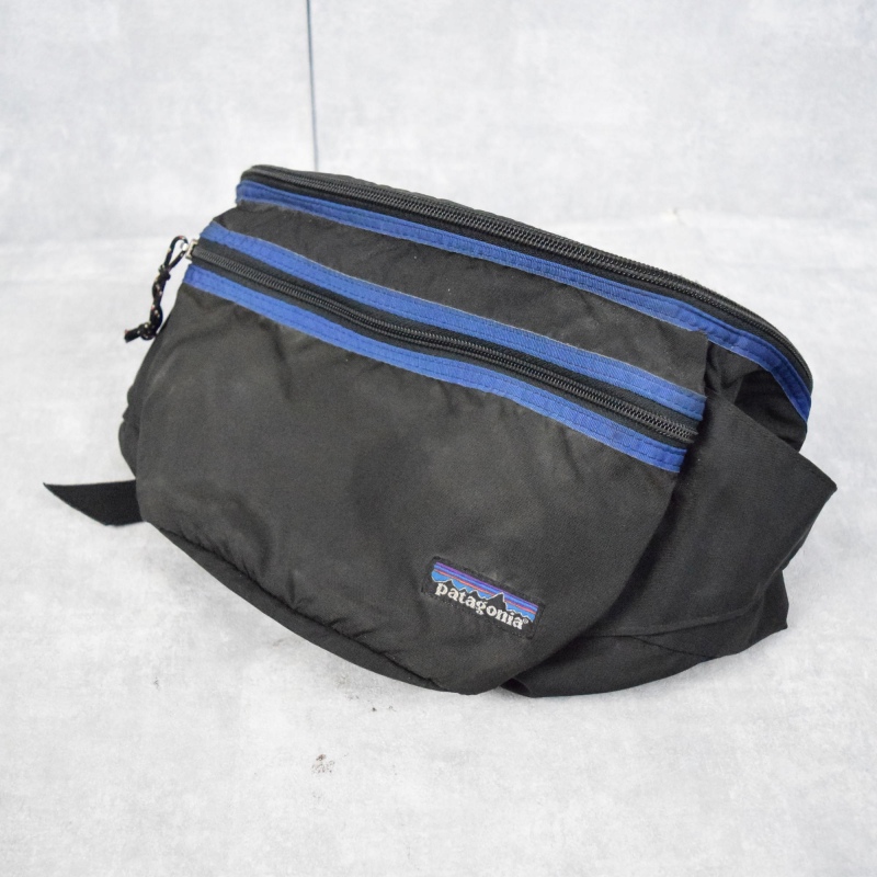 90年代 90s アメリカ製 パタゴニア アウトドア ウエストポーチ 鞄 黒