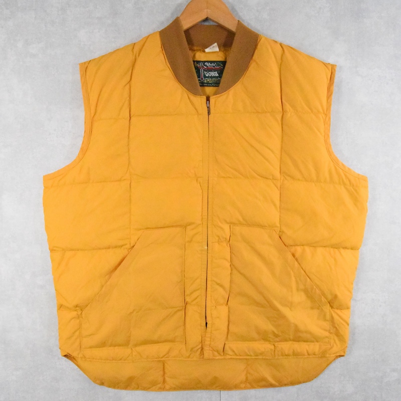 80s 80年代 ダウン 黄色 イエロー アウトドア│ヴィテージ古着屋Feeet