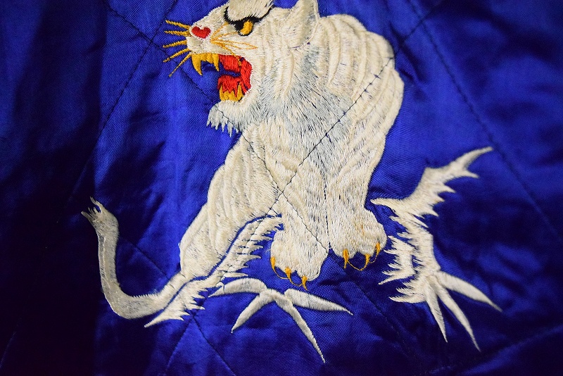 50年代 50s ベロア 赤 青 スカジャン キルティング 日本製