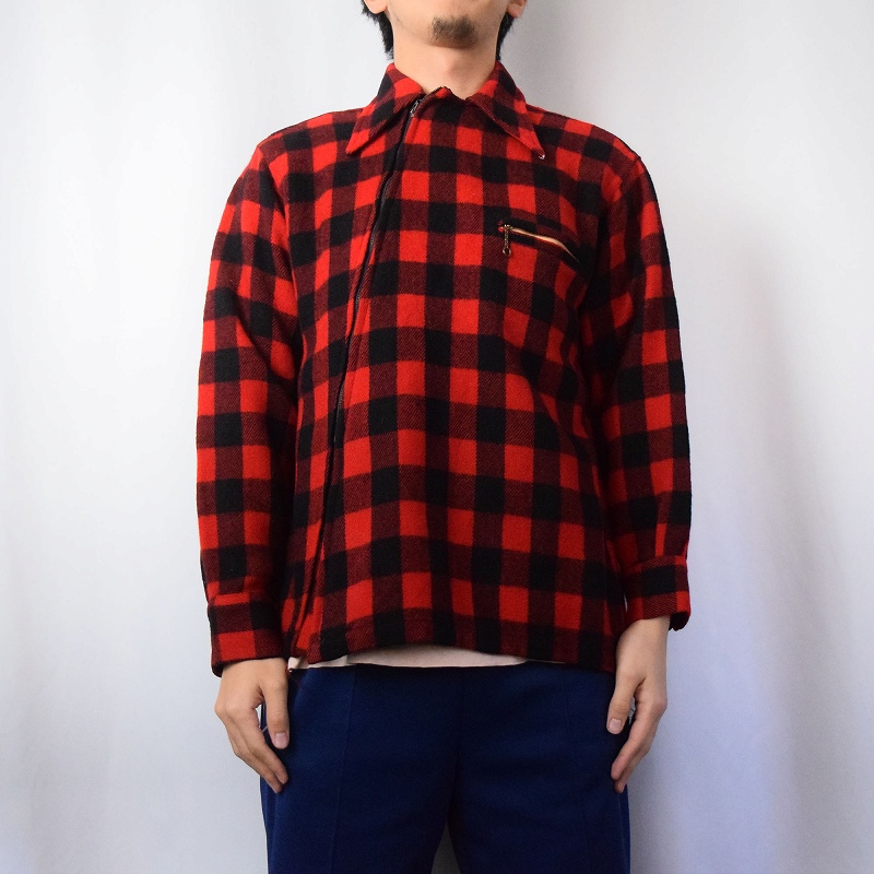 40s 50s 40年代 50年代 フィールドマスター ウールシャツ 黒 ブラック