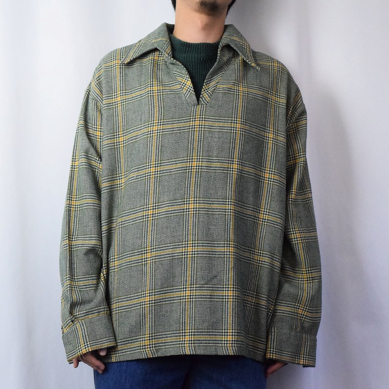 70年代 70s シアーズ ストアブランド プルオーバー 緑 グリーン 長袖