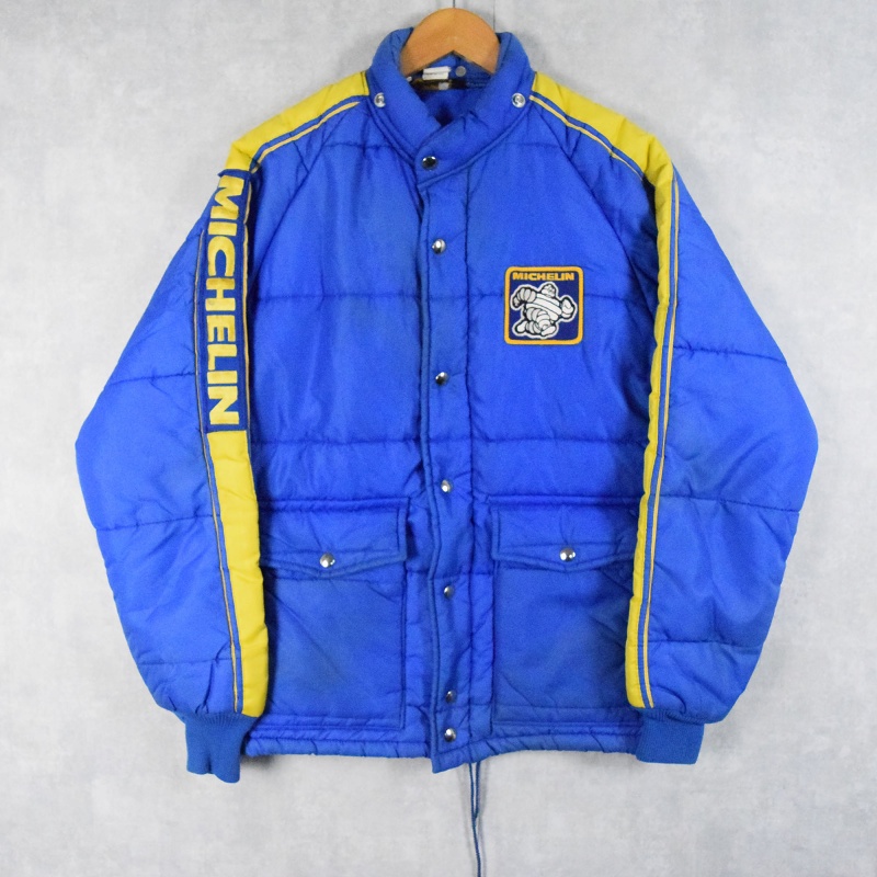 70s 70年代 ナイロンジャケット 青 ブルー ミシュランタイヤ
