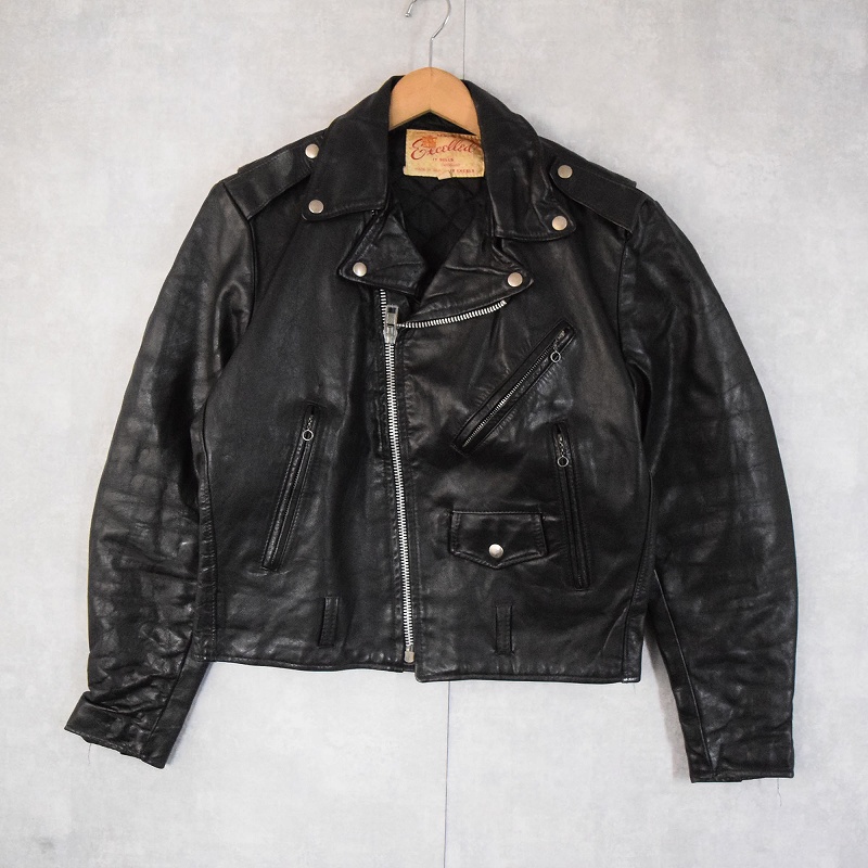 黒 ブラック 70s 80s 70年代 80年代 レザージャケット アメリカ製