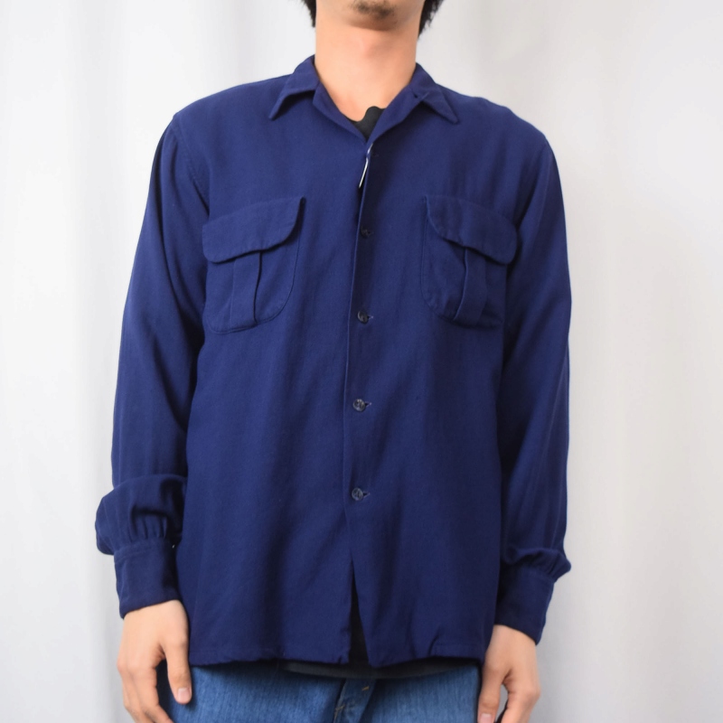 50s 60s 50年代 60年代 ループカラー 開襟シャツ オープンカラーシャツ