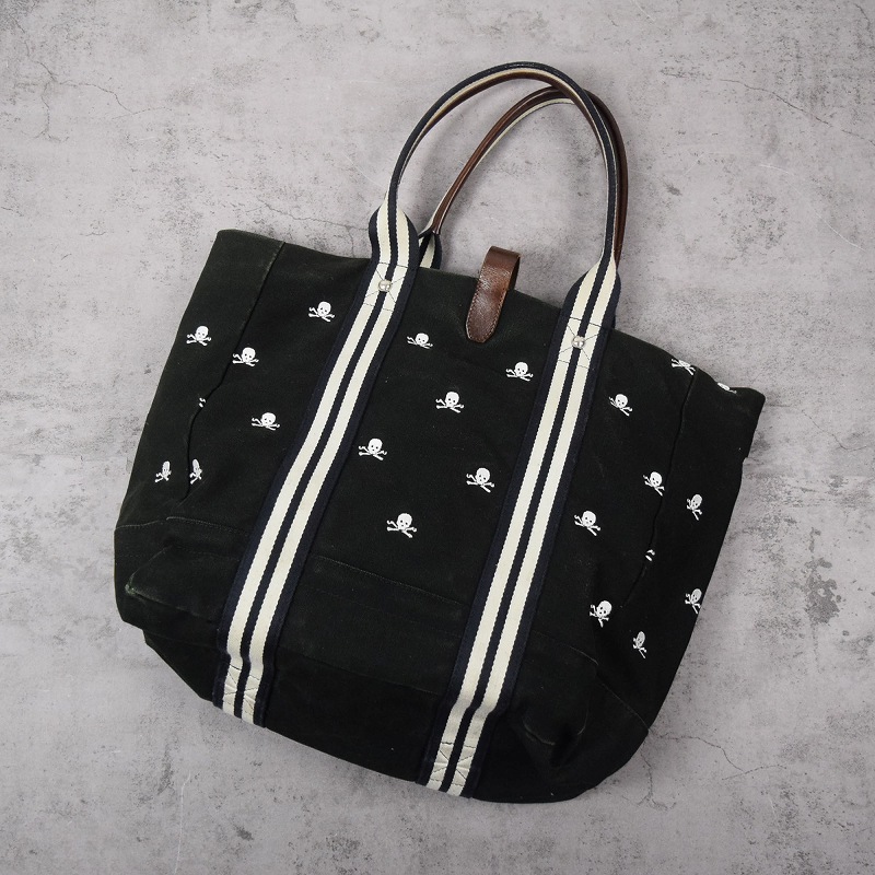 ポロラルフローレン スカル ドクロ 骸骨 キャンバス トート 鞄 バッグ