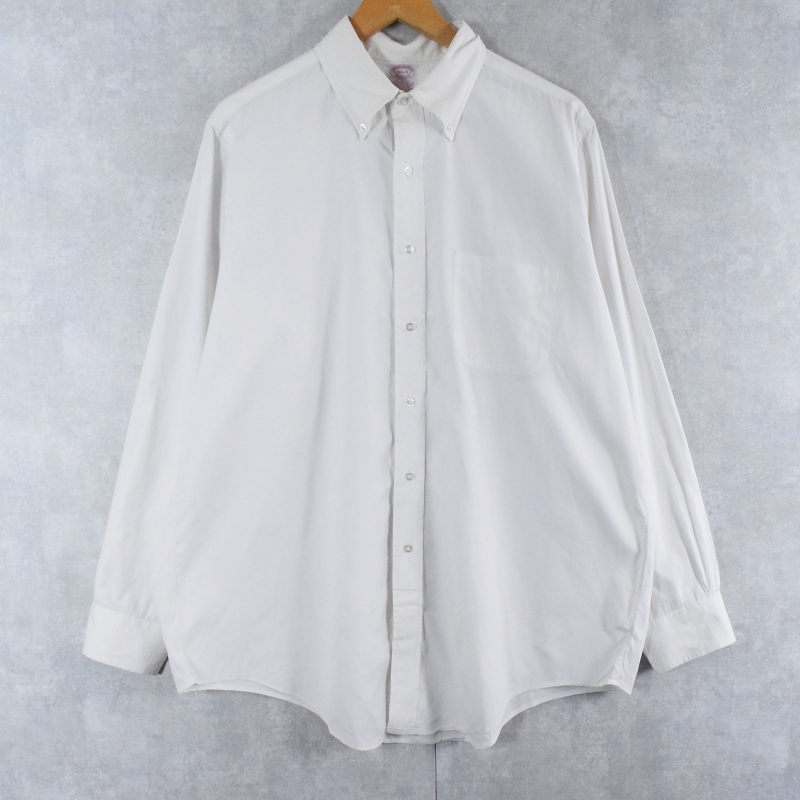 90年代 90s ブルックスブラザーズ アメリカ製 白 ホワイト 長袖