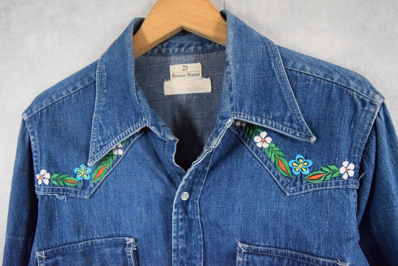 60s 70s 60年代 70年代 ウエスタンシャツ 長袖 ニーマンマーカス