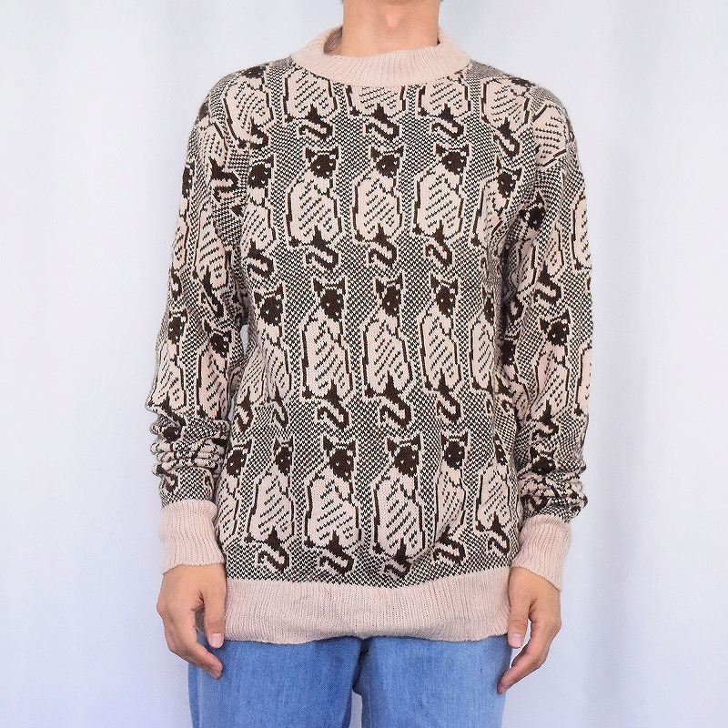 ネコ 動物 アニマル 総柄 | ビンテージ古着屋Feeet 通販 名古屋 大須