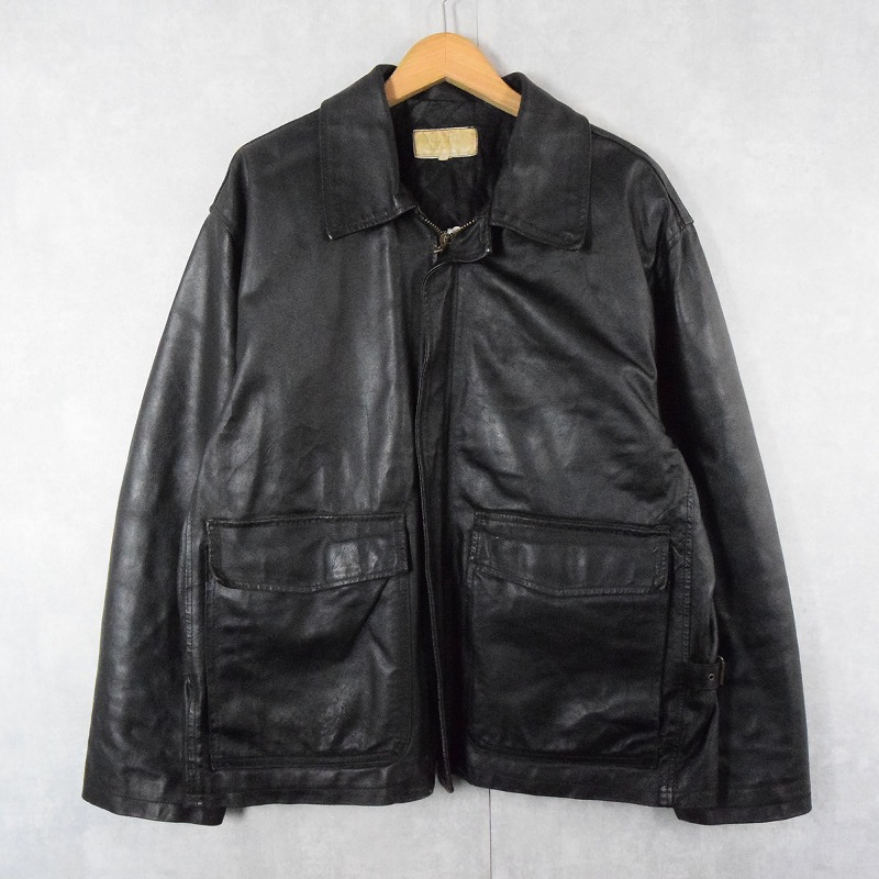 黒 ブラック 革ジャン │ヴィテージ古着屋Feeet 通販 名古屋 大須 メンズ