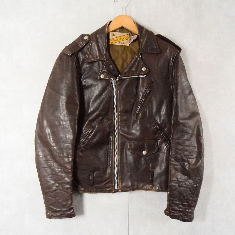 80s 80年代 レザージャケット 革ジャン ショット アメリカ製