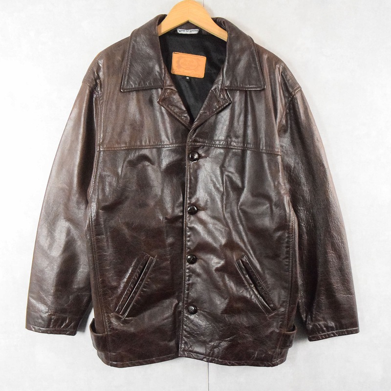 革ジャン 茶色 ブラウン カーコート | ビンテージ古着屋Feeet 通販