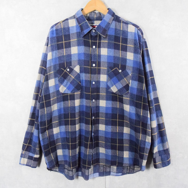 70s 70年代 長袖 チェックシャツ | ビンテージ古着屋Feeet 通販 名古屋