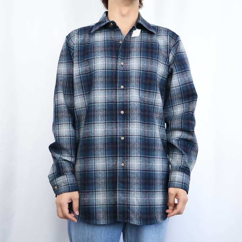 70年代 70s ペンドルトン USA製 青 ブルー 長袖 │ヴィテージ古着屋