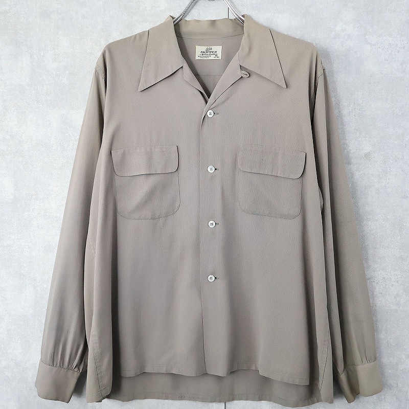 60年代 60s スキッパー 長袖シャツ 開襟シャツ │ヴィテージ古着屋