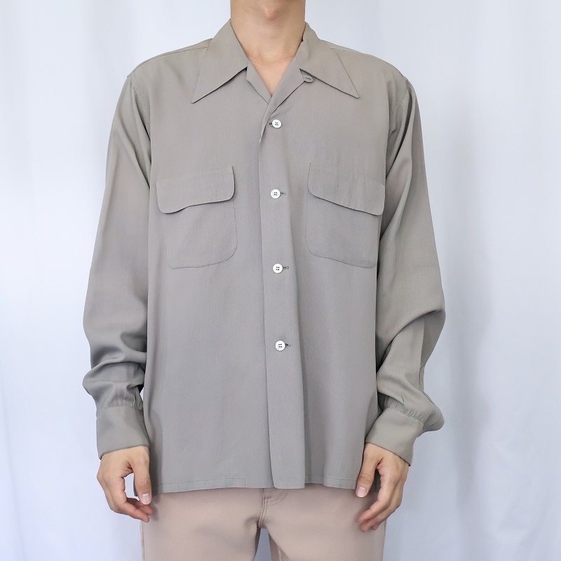 60年代 60s スキッパー 長袖シャツ 開襟シャツ │ヴィテージ古着屋