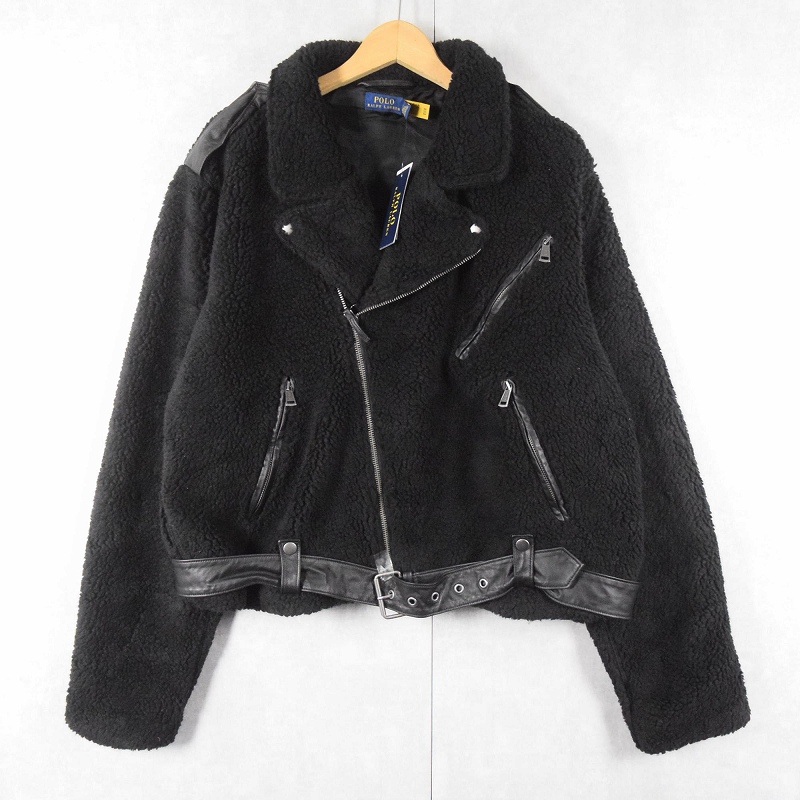 ポロラルフローレン ダブルライダースジャケット ボアジャケット