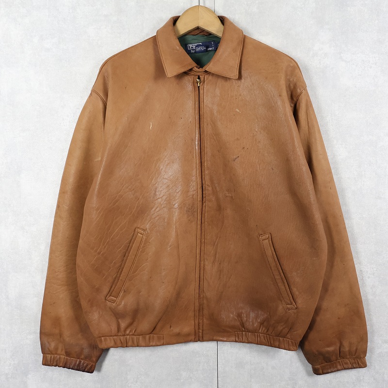 ポロ ラルフローレン 茶色 ブラウン 革ジャン │ヴィテージ古着屋Feeet