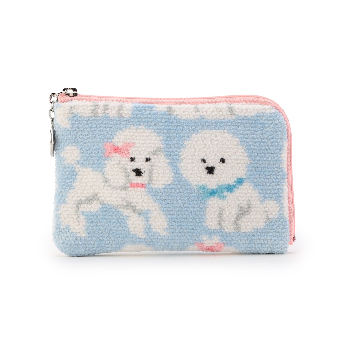 モフモフワンチャン L字ポーチ L/MWC-257362（WEB限定）(ペールブルー