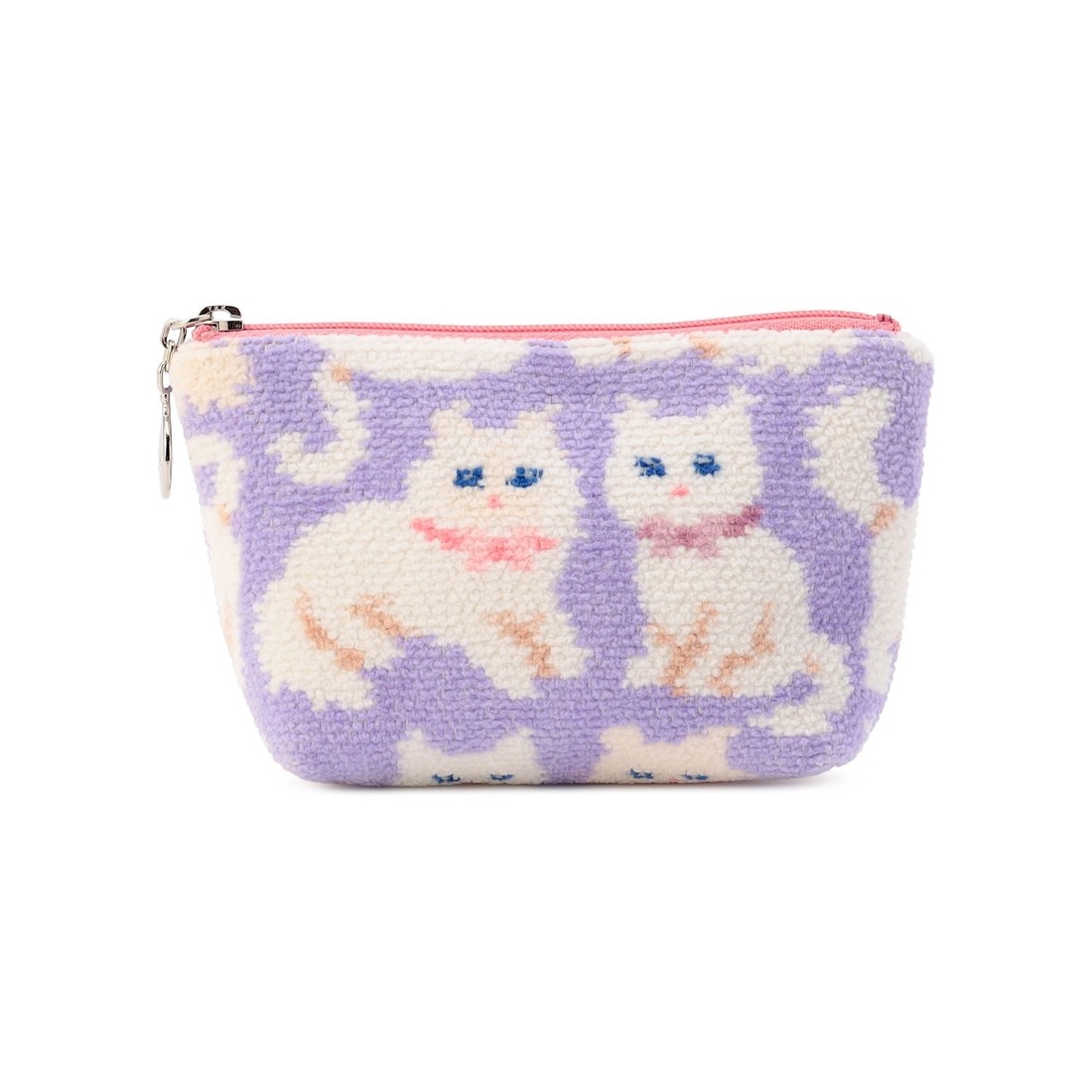 モフモフネコチャン 舟型ポーチS L/MNC-260280（WEB限定）(ペール