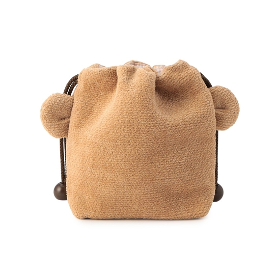 ドアップテディ 耳付き巾着 L/DUT-243242(ベージュ): LOVERARY BY