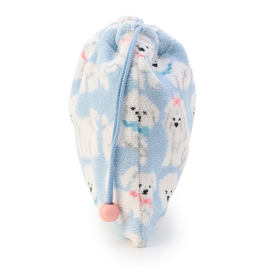 モフモフワンチャン 巾着 L/MWC-257366（WEB限定）(ペールブルー