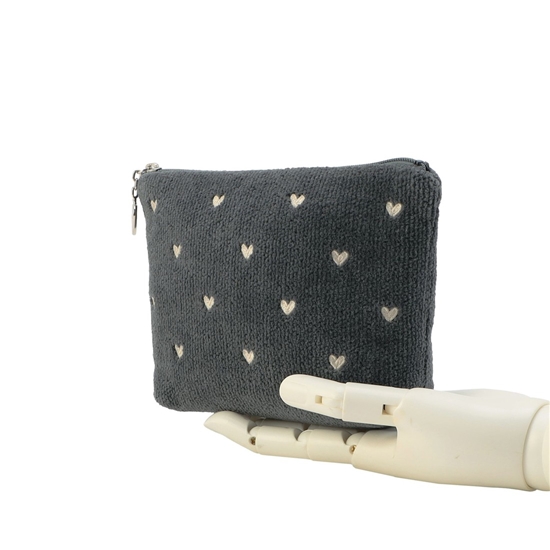 ラブラリーハート 舟型ポーチM L/LRH-257147(グレー): LOVERARY BY