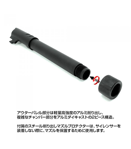 LayLaxアウターバレル&マルイサイレンサー LayLax サイレンサー