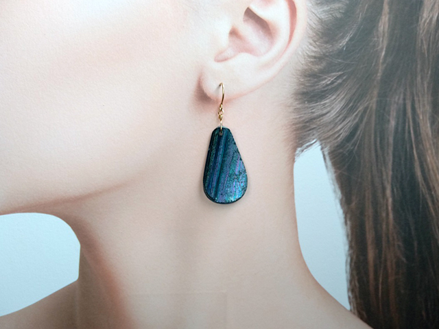 ローマングラス ピアス MO | フェルミナータのハンドメイド