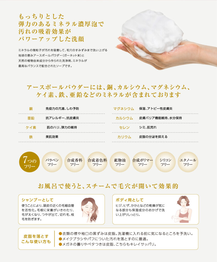 MINERAL W SOAP - FLOWFUSHI STORE