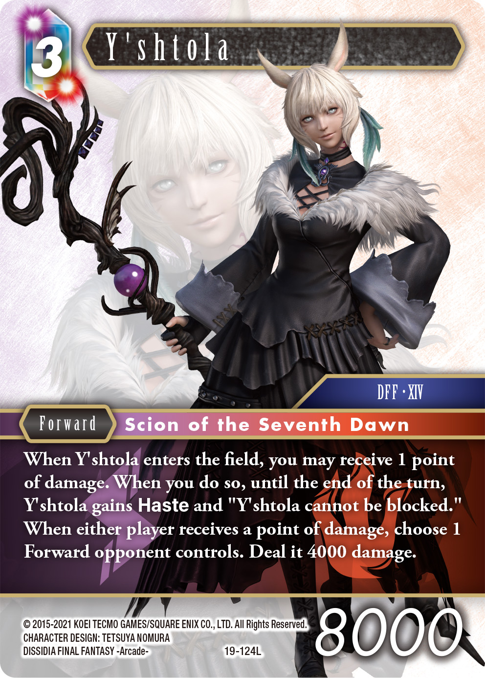 From Nightmares Card of the Week - Y'shtola | FF Trading Card Game
