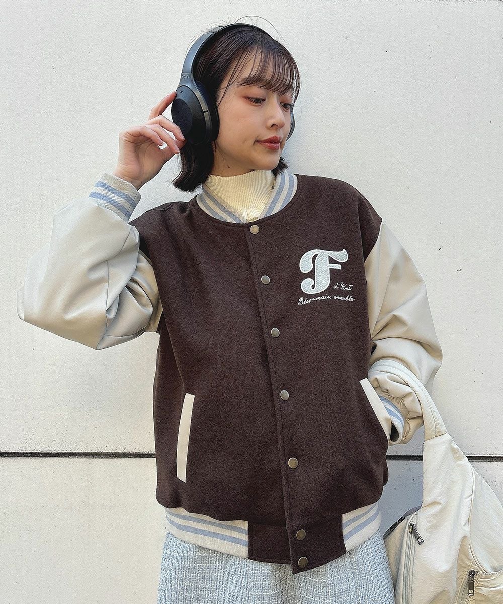 バックロゴ刺繍スタジャン/F i.n.t [52AD02j011] | F i.n.t公式通販サイト