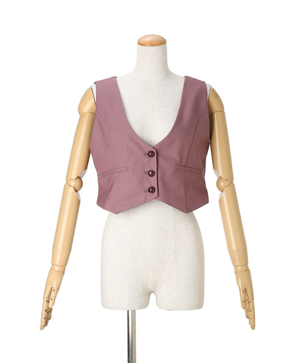 □ディープネックベストセットアップ/F i.n.t [53AF04f014] | F i.n.t