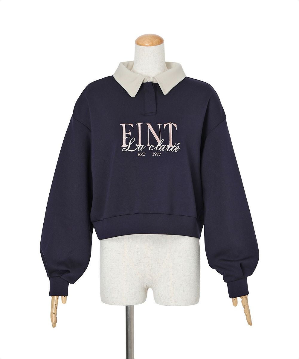 フレンチロゴ刺繍クレリック衿スウェット/F i.n.t [57AI03j001] | F